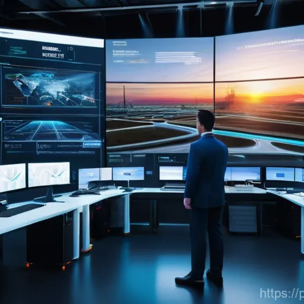 SCM에서의 효율적인 프로세스 개선 - **Digital Logistics Hub: AI-Powered Efficiency**
* **Description:** A futuristic, highly autom...