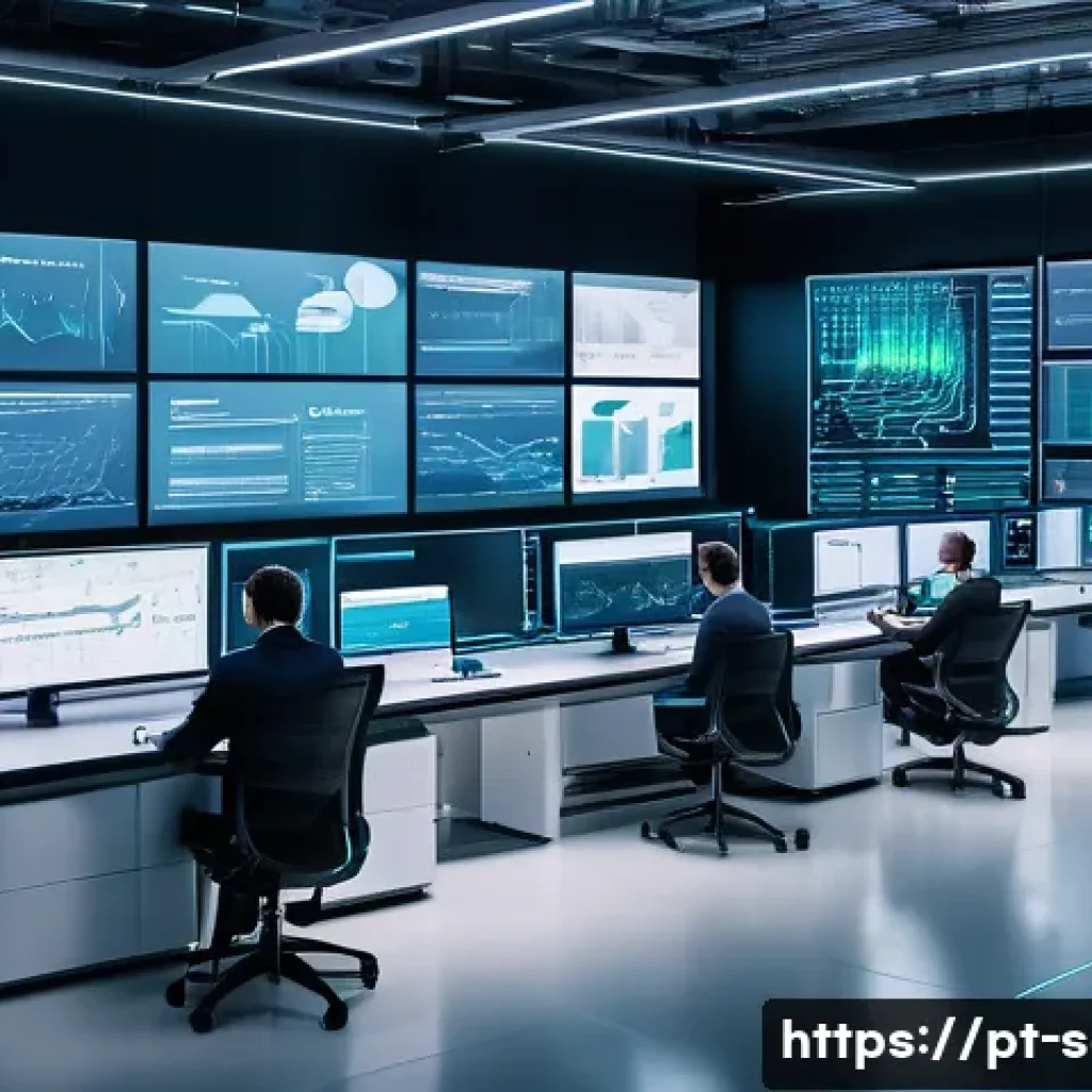 SCM 주요 소프트웨어 리뷰 - **Prompt for AI in SCM**:
"A vibrant, high-tech control room in a modern logistics hub. In the f...