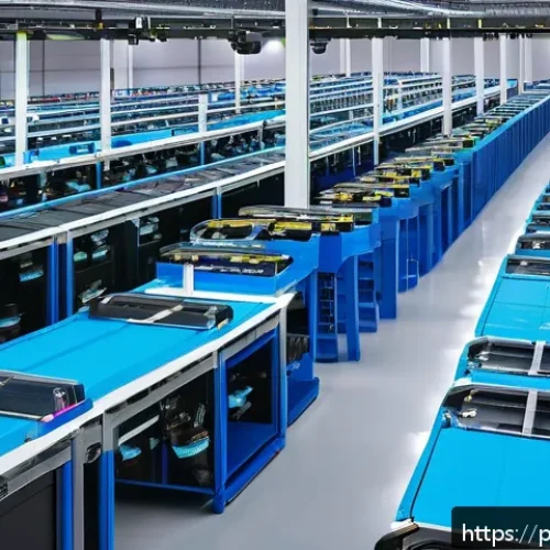 공급망관리와 혁신적인 물류 기술 - A modern Brazilian distribution center featuring collaborative robots (cobots) working safely alongs...