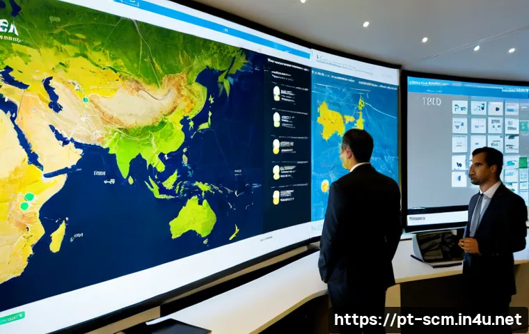 Home 17 공급망관리와 기술 혁신 동향 - Photorealistic modern supply chain control room in São Paulo, Brazil, diverse Brazilian logistics pr...